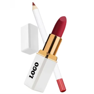 Private Label No Logo Velvet Matte Non-transfer Lipstick & Lip Liner Matching Long Wear Lip Makeup Set