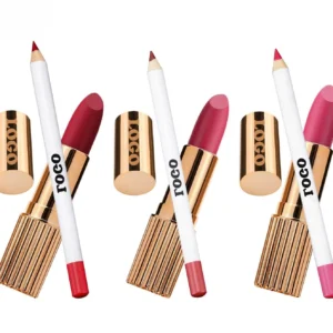 Private Label No Logo Waterproof Velvet Matte Non-Transfer Lipstick & Lip Liner Set, Cup Proof Fade Resistant Long Wear Lip Cosmetic