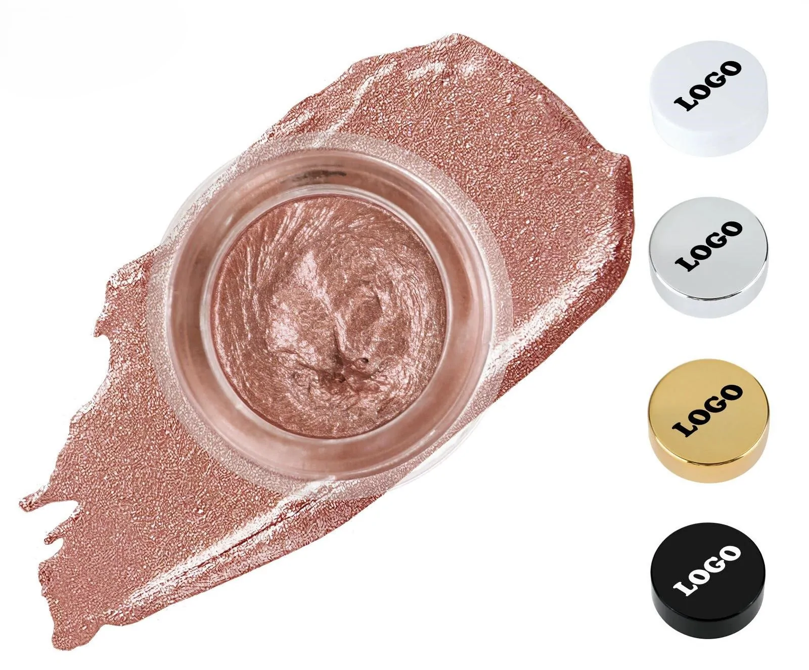 Private Label No Logo Waterproof Long-Lasting Cream Eyeshadow, Shimmer Fine Glitter Highly Pigmented Eye Brightening Makeup