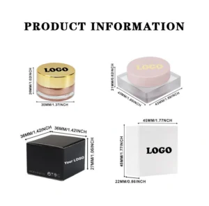 Private Label No Logo Waterproof Long-Lasting Cream Eyeshadow, Shimmer Fine Glitter Highly Pigmented Eye Brightening Makeup