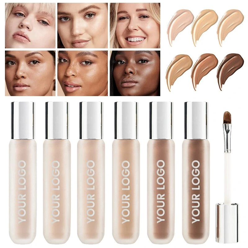 Private Label No Logo Waterproof High Coverage Liquid Concealer, Blemish Dark Circle Tattoo Covering Long Wear Facial Makeup