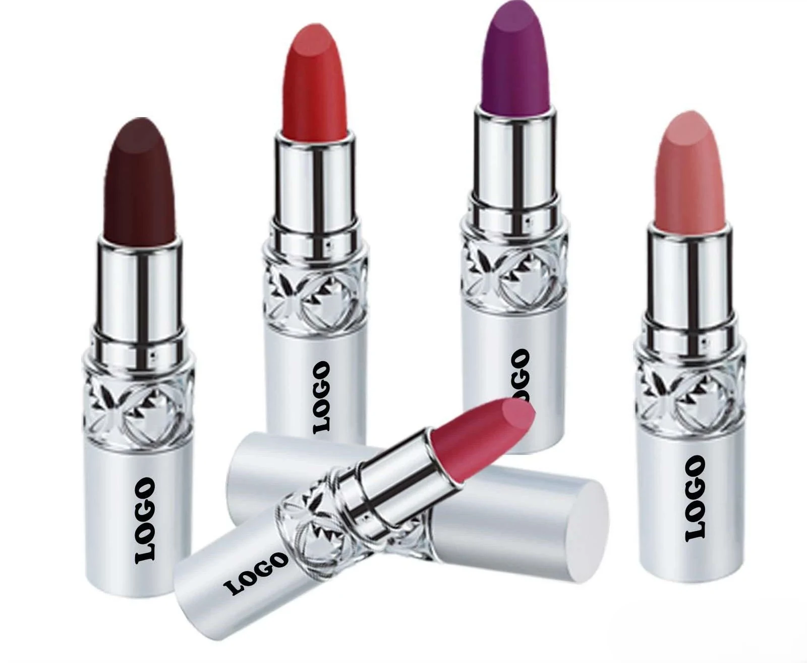Private Label No Logo Waterproof Matte Lipstick, Non-Transfer Cup-Proof Fade-Resistant Hydrating Long-Wear Lip Makeup