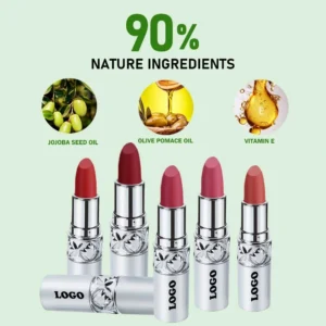 Private Label No Logo Waterproof Matte Lipstick, Non-Transfer Cup-Proof Fade-Resistant Hydrating Long-Wear Lip Makeup