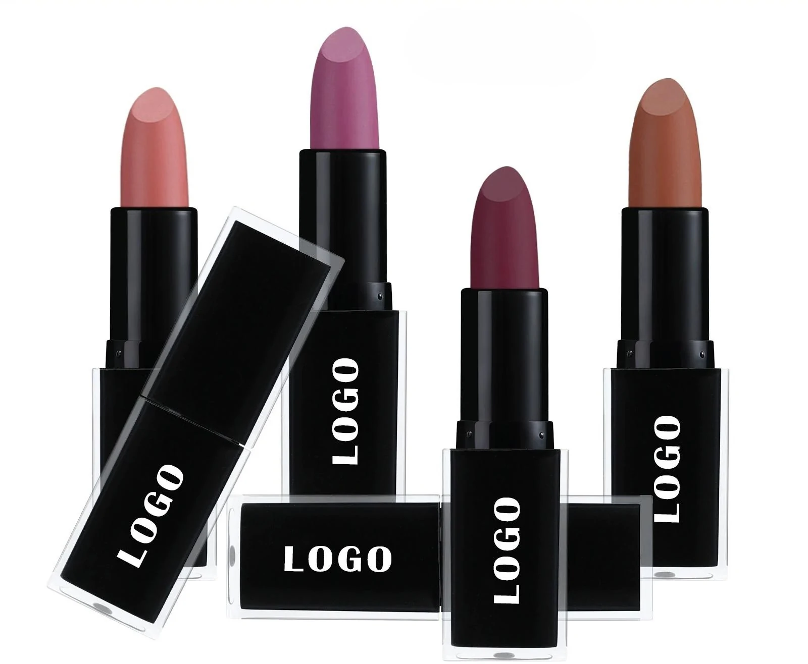 Private Label No Logo Waterproof Matte Lipstick, Cup-Proof Fade-Resistant Hydrating Long-Lasting Lip Makeup