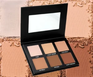 Private Label No Logo Waterproof Matte Highlight & Contour All-in-One Palette, Nose Shadow Blemish Covering 3D Face Sculpting Makeup