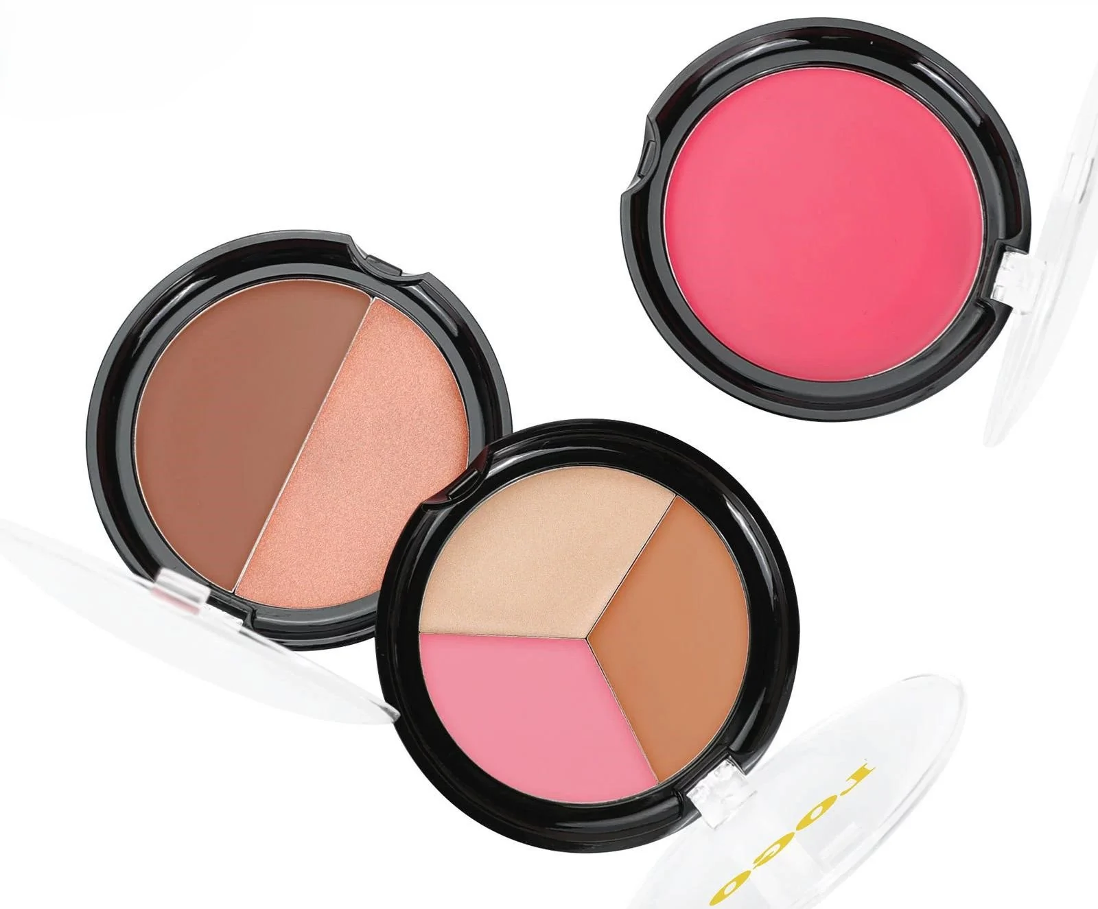 Private Label No Logo Waterproof Matte All-in-One Contour Highlight Cream Palette, Nose Shadow Facial Brightening 3D Sculpting Makeup