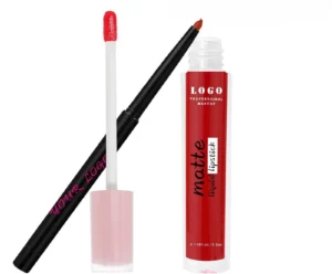 Private Label No Logo Waterproof Matte Non-Transfer Lip Gloss & Lip Liner Long Wear Cup Proof Lip Makeup Set