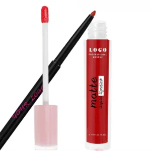 Private Label No Logo Waterproof Matte Non-Transfer Lip Gloss & Lip Liner Long Wear Cup Proof Lip Makeup Set