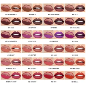 Private Label No Logo Waterproof Matte Non-Transfer Lip Gloss & Lip Liner Long Wear Cup Proof Lip Makeup Set