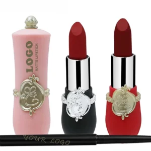 Private Label No Logo Waterproof Matte Non-Transfer Lipstick & Lip Liner, Cup Proof Long Wear Fade Resistant Lip Makeup Set