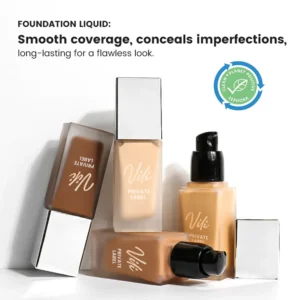 Private Label No Logo Waterproof Oil Control Liquid Foundation, Natural Brightening Full Coverage Long Wear Base Makeup