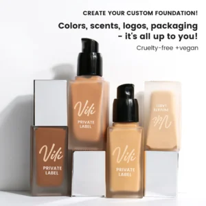 Private Label No Logo Waterproof Oil Control Liquid Foundation, Natural Brightening Full Coverage Long Wear Base Makeup