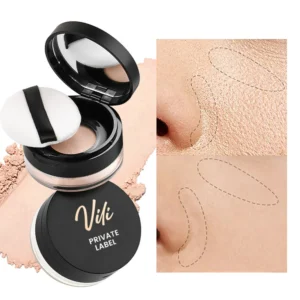 Private Label No Logo Waterproof Oil Control Loose Setting Powder, Concealing Transfer Resistant Long Lasting Facial Finishing Makeup
