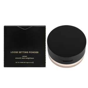 Private Label No Logo Waterproof Oil Control Loose Setting Powder, Concealing Transfer Resistant Long Lasting Facial Finishing Makeup