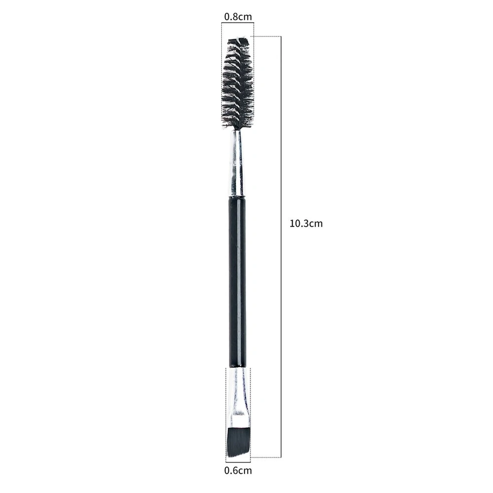 Single Portable Angled Flat Eyebrow & Eyeliner Brush, Nylon Bristles Precision Makeup Tool for Eyebrow Shaping & Eye Lining