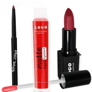 Premium Matte Non-transfer 3 In 1 Lipstick Lip Gloss Lip Liner Long Wear Lip Makeup Set