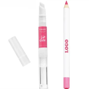 Premium Customizable 2 In 1 Hydrating Mirror Lip Gloss & Lip Liner Lip Makeup Set