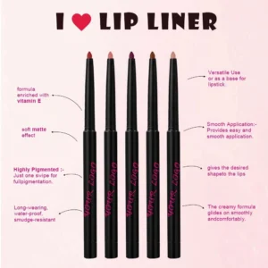 Premium Matte Non-Transfer Liquid Lipstick & Lip Liner Complete Long-Lasting Lip Makeup Kit