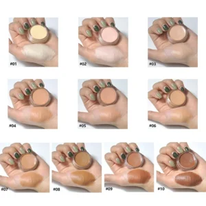 Private Label No Logo 10 Shades Face Concealer Cream, Blemish Coverage Contour Concealer Makeup