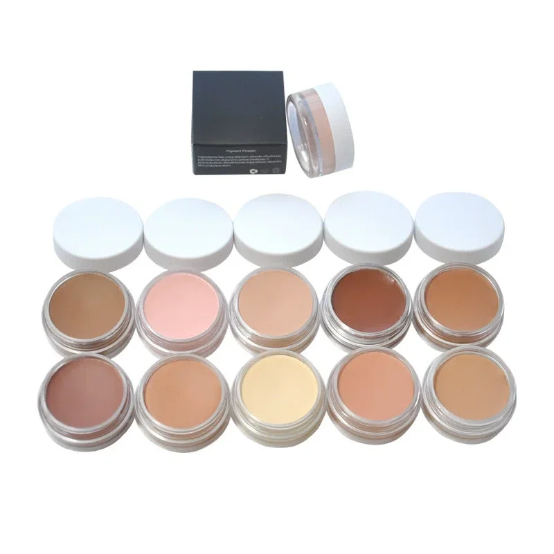 Private Label No Logo 10 Shades Face Concealer Cream, Black Cap & White Cap Optional Blemish Cover Makeup