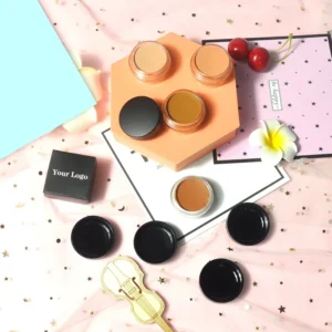 Private Label No Logo 10 Shades Face Concealer Cream, Black Cap & White Cap Optional Blemish Cover Makeup