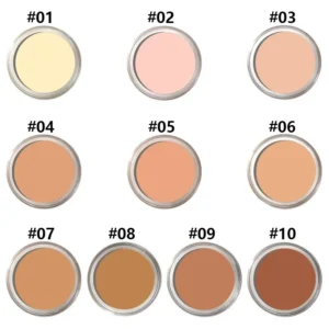 Private Label No Logo 10 Shades Face Concealer Cream, Black Cap & White Cap Optional Blemish Cover Makeup