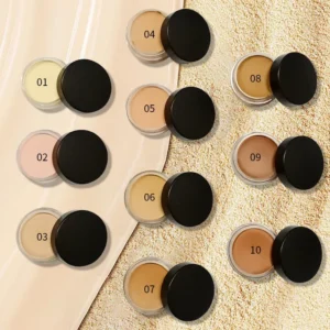 Private Label No Logo 10 Shades Face Concealer Cream, Black Cap & White Cap Optional Blemish Cover Makeup