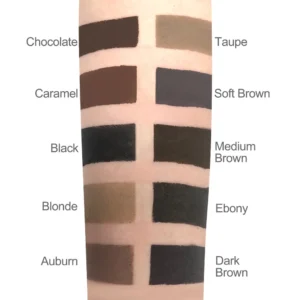 Private Label No Logo 10 Shades Dark Brown Eyebrow Pomade, Waterproof Sweat Proof Long Lasting Brow Gel