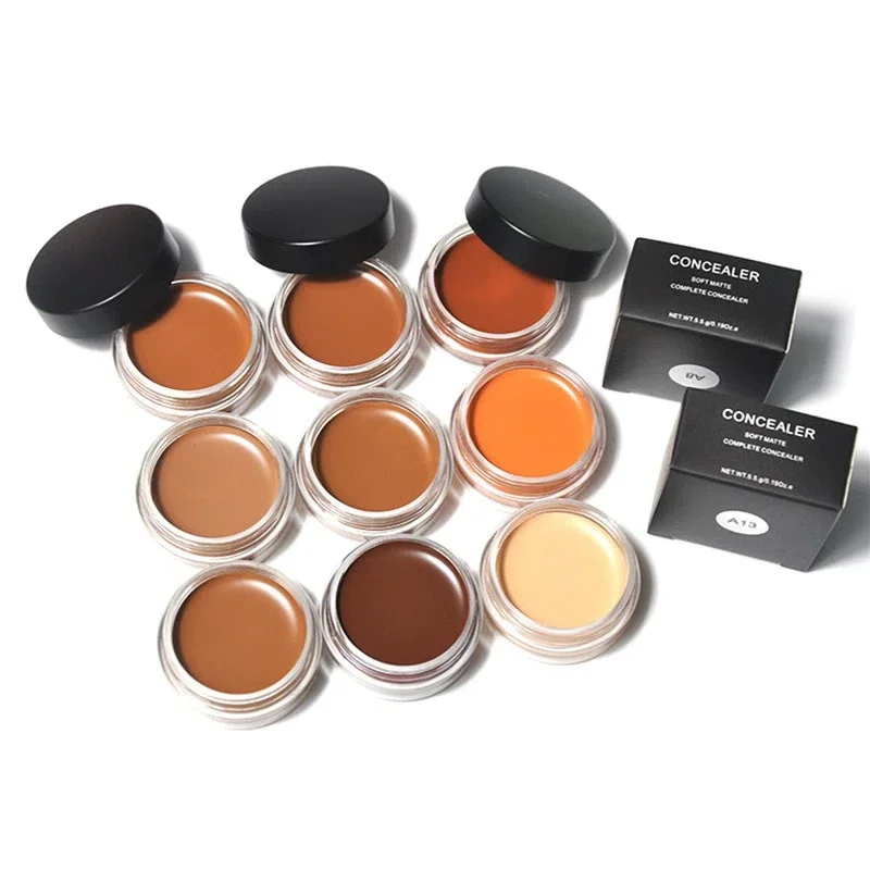 Private Label No Logo 11 Shades Face Concealer Cream, Freckle Acne Dark Circle Coverage Moisturizing Isolation Cream