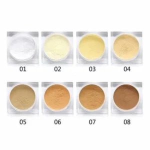 Private Label No Logo 12 Shades Airy Loose Setting Powder, Matte & Shimmer Finish Oil Control Long Wear Face Powder