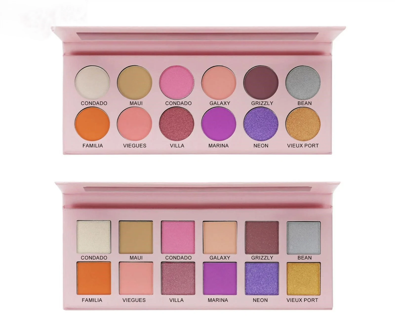 Private Label No Logo 12 Shades Multi-use Eyeshadow Palette with Contour & Highlight Pigmented Eye Makeup