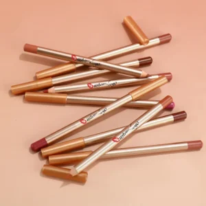 Private Label No Logo 12 Shades Matte Waterproof Wooden Lip Liner, Long Lasting Fade Resistant Lipstick Pencil Lip Makeup