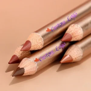 Private Label No Logo 12 Shades Matte Waterproof Wooden Lip Liner, Long Lasting Fade Resistant Lipstick Pencil Lip Makeup