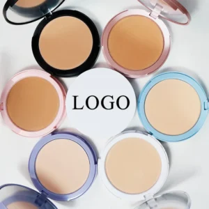 Private Label No Logo 14 Shades Pressed Powder, Oil Control Soft Focus Matte Setting Cushion Concealer Powder