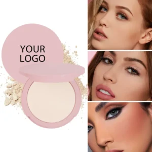 Private Label No Logo 14 Shades Pressed Powder, Oil Control Soft Focus Matte Setting Cushion Concealer Powder