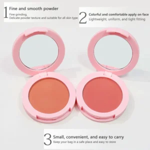 Private Label No Logo 15 Shades Matte Powder Blush, Long Lasting Fade Resistant Blusher Pressed Powder Face Makeup