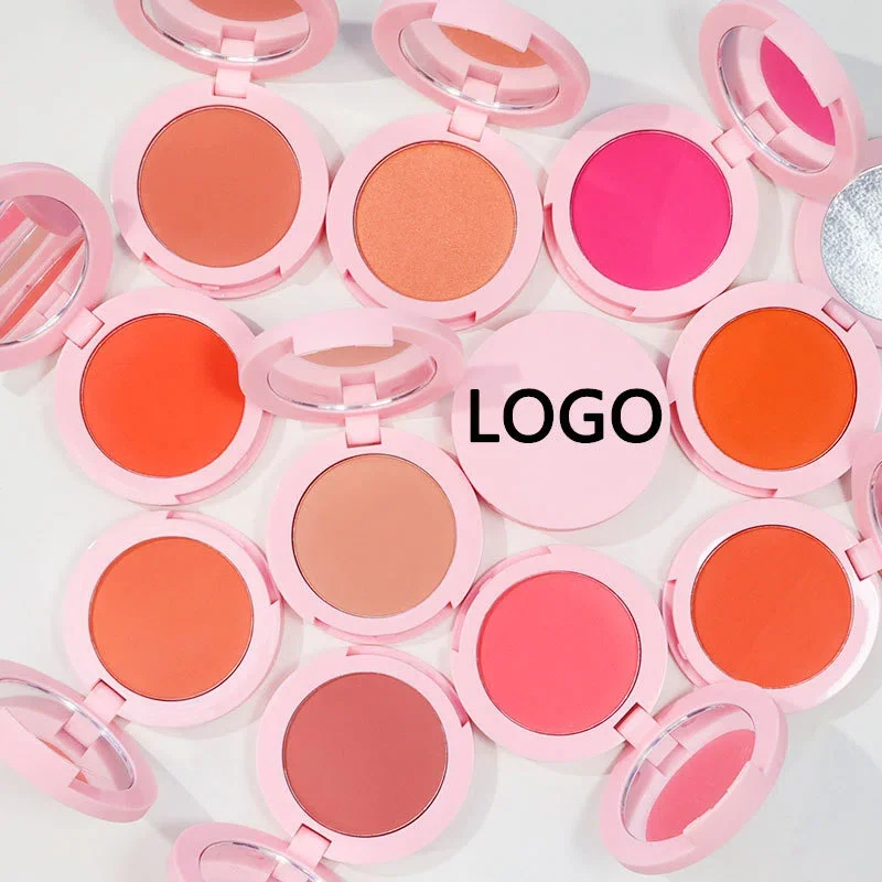 Private Label No Logo 15 Shades Matte Powder Blush, Long Lasting Fade Resistant Blusher Pressed Powder Face Makeup