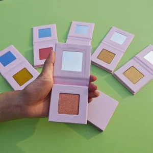 Private Label No Logo 16 Shades Square Highlighter Palette, Fine Glitter Brightening Contour Face Highlighter Powder