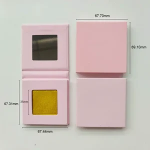 Private Label No Logo 16 Shades Square Highlighter Palette, Fine Glitter Brightening Contour Face Highlighter Powder
