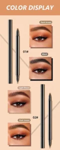 Private Label No Logo Ultra Fine 2 Fork Tip Liquid Eyebrow Pen, Waterproof Sweat Proof Smudge Resistant Natural Wild Brow Makeup for Wholesale