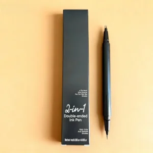 Private Label No Logo Ultra Fine 2 Fork Tip Liquid Eyebrow Pen, Waterproof Sweat Proof Smudge Resistant Natural Wild Brow Makeup for Wholesale