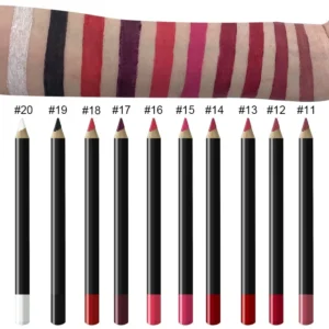 Private Label No Logo 20 Shades Multi-function Lip Liner, Waterproof Easy Pigment Long Lasting Lip Pencil Lipstick