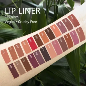 Private Label No Logo 26 Shades Matte Lip Liner, Dark Brown & Pink Smooth Easy Pigment Lipstick Pencil