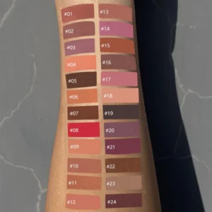 Private Label No Logo 26 Shades Matte Lip Liner, Dark Brown & Pink Smooth Easy Pigment Lipstick Pencil
