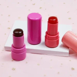 Private Label No Logo Jelly Lipstick & Blush Stick, 2 In 1 Lip & Cheek Matte Cream Makeup
