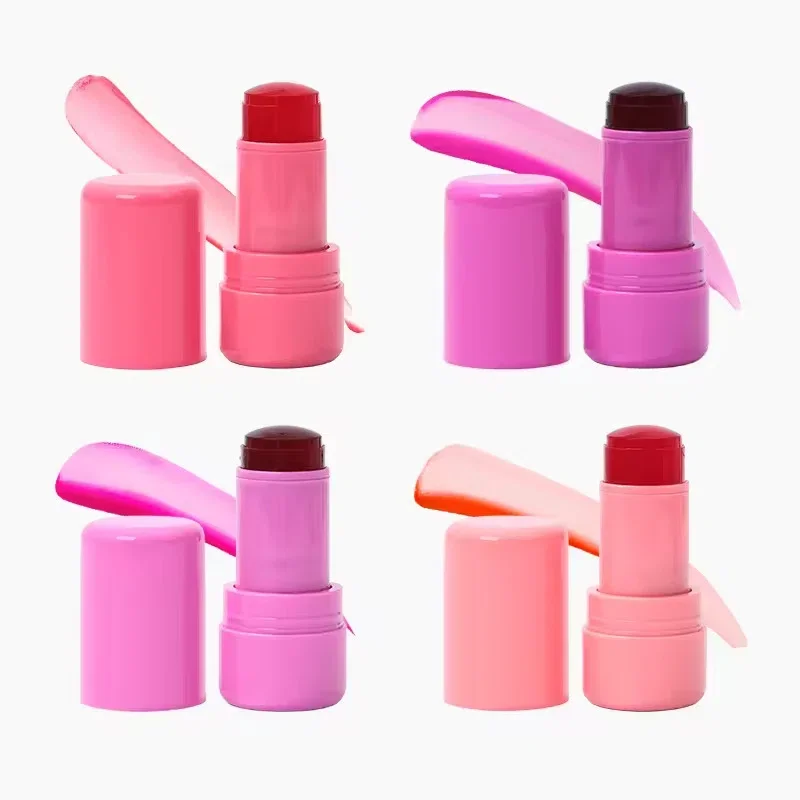 Private Label No Logo Jelly Lipstick & Blush Stick, 2 In 1 Lip & Cheek Matte Cream Makeup