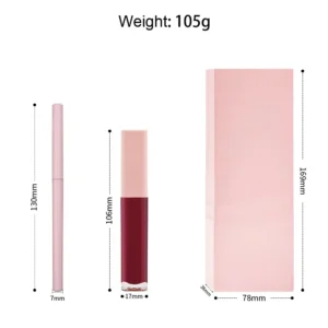 Private Label No Logo 2 In 1 Lip Cosmetic Kit, Waterproof Non-transfer Lip Gloss & Lip Liner Combo Set