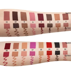 Private Label No Logo 2 In 1 Lip Cosmetic Kit, Waterproof Non-transfer Lip Gloss & Lip Liner Combo Set