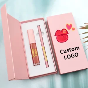 Private Label No Logo 2 In 1 Lip Cosmetic Kit, Waterproof Non-transfer Lip Gloss & Lip Liner Combo Set