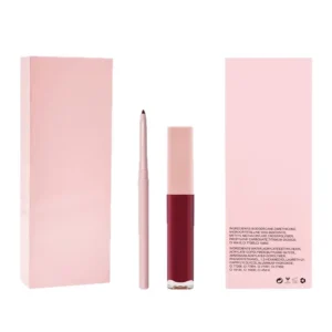 Private Label No Logo 2 In 1 Lip Cosmetic Kit, Waterproof Non-transfer Lip Gloss & Lip Liner Combo Set